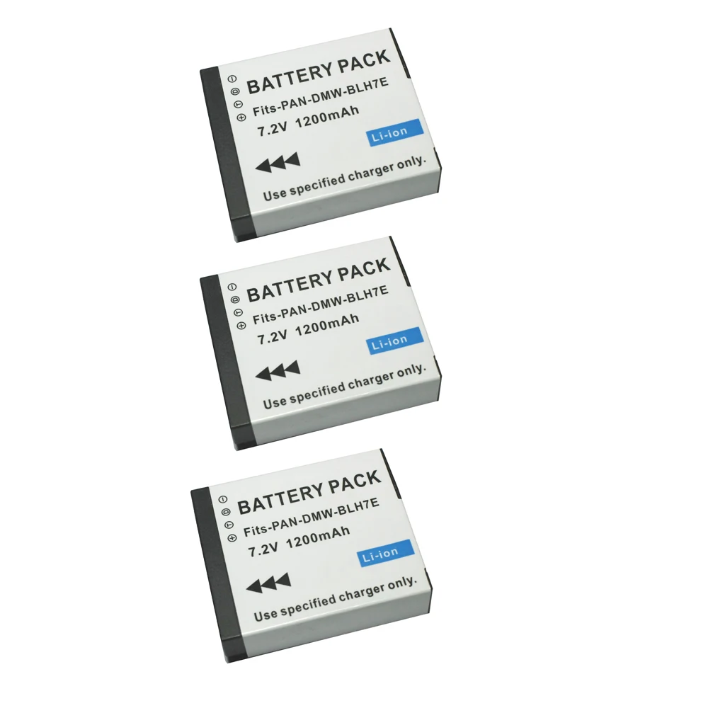 

3Pcs DMW-BLH7 DMW-BLH7PP DMW-BLH7E Camera Battery for Panasonic Lumix DMC-GM1 GM1 DMC-GM5 GM5 DMC-GF7 GF7 DMC-GF8 GF8 LX10 LX15