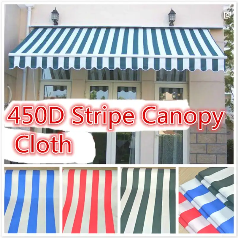 450D Striped print Oxford fabric waterproof fabric Canopy tent umbrella cloth PU Coated 150cm Width