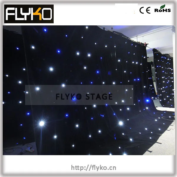 

4m by 6m chiristmas decoration curtain Blue and white 2color led star curtain