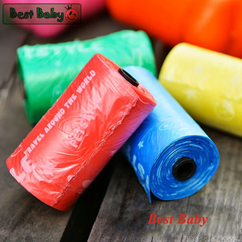 5rolls/lot Dog Bag Poop For Pets Puppies Animals Dachshund Chihuahua Yorkshire Poodle Pet Daily Accessories Garbage Cat Supplies