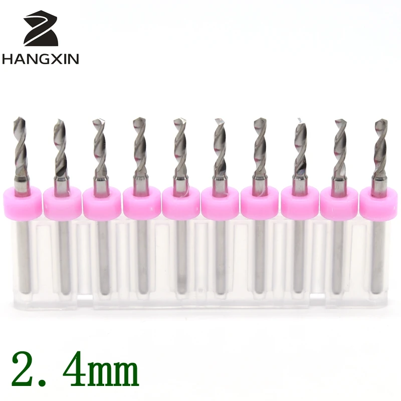 2.4mm PCB Drill Kit CNC Router Wooden Laser Metal Tool Milling Cutter Accessories 10PCS DIY Hand Drill