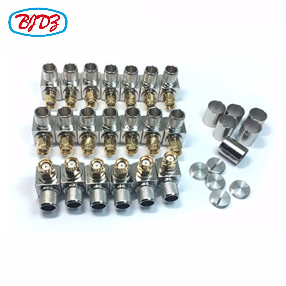 

Free Shipping 20pcs RPSMA Male right angle crimp connector for LMR400 cable