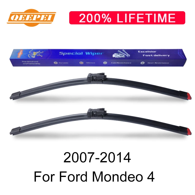 

Щетка стеклоочистителя QEEPEI для Ford Mondeo 4 2007-2014, 26 дюймов + 19 дюймов, резиновые аксессуары для автомобиля, стеклоочиститель CPC112-1