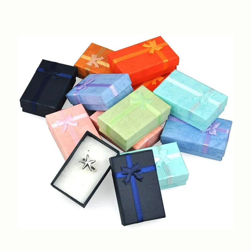 DUGYIRS 12 Pièces Boîtes à Bijoux En Carton Carrées Noir Et Blanc - Emballage Cadeaux Pour Colliers, Bracelets, Boucles D'Oreilles