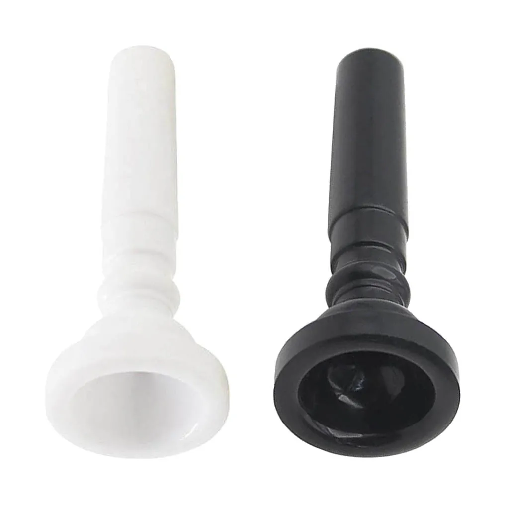 Trumpet Mouthpiece Parts Accessories ABS Plastic Trumpet For Brass Instruments Black White Durable 66.3x25x25mm