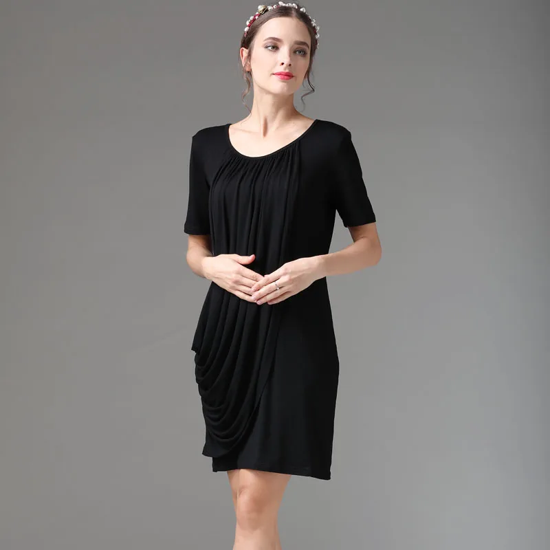 Summer Breastfeeding Dresses Soft Pregnancy Dress Clothes for Pregnant Women Short Sleeve Postpartum Lactation Nursing Dress