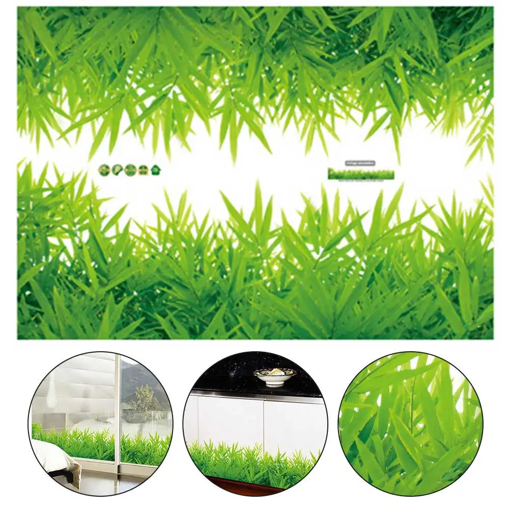 

3D Fresh green grass PVC Wall Stickers Baseboard Waterproof DIY Removable Decals Stickers Living room Bedroom Mural home decor