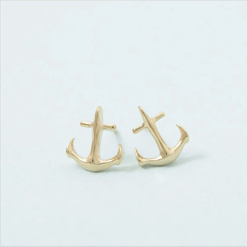 

Wholesale 30 Pairs Fashion Tiny Anchor Stud Earrings Mix Color Casual Style Earing Jewelry Free Shipping