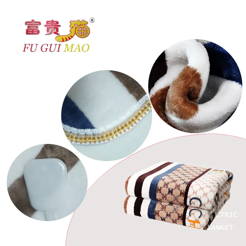 SOARIN Coperta Elettrica Doppia Coperta Elettrica 150x180 cm Riscaldamento Coperta di Flanella Manta Electrica 220 v Coperta Elettrica per letto