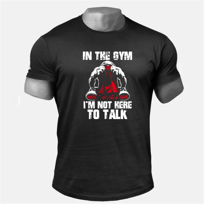 Muscleguys Brand Men\'s Gyms T Shirts slim fit T-Shirt Men Fitness Tops Bodybuilding Workout Clothes Cotton Tshirt male