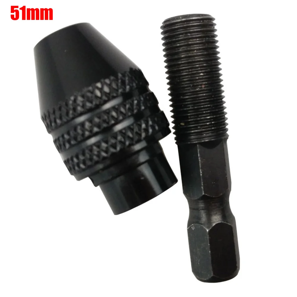Mini 0.3-3.2mm Hexagonal Drill Adapter Converter 1/4'' Keyless Drill Bit Chuck For Rotary Tools With Rod
