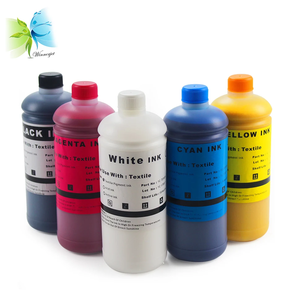 Winnerjet 1000ML/bottle DTG Textile ink for Epson 4800 dx5 printhead textile pigment ink