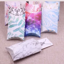 24pcs/1lot Wholesale Pillow Shape Jewelry&necklace&Earring DIsplay Box original designs flower pattern Gift box 20X55X80mm