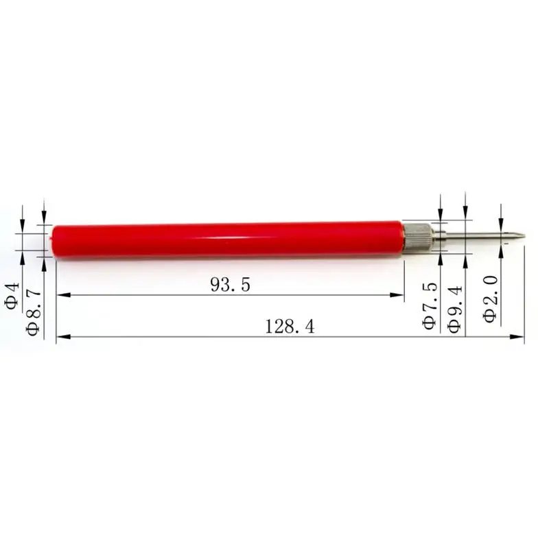 1 para 120 mm izolowany miernik testowy Sonda izolowany hak testowy złącze przewodu testowego do multimetru igła ze stali nierdzewnej przewody