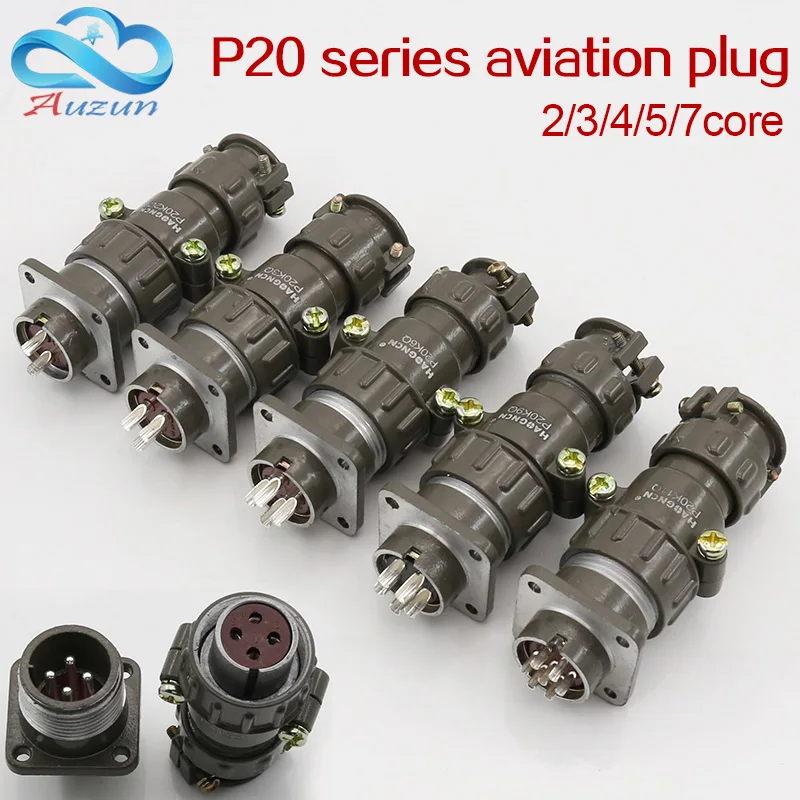 Aviation plug socket round connector P20 series 2.3.4.5.7core diameter 20MM aviation plug