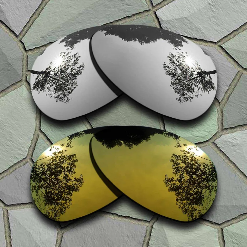 

Chrome Titanium&Yellow Golden Sunglasses Polarized Replacement Lenses for Oakley Crosshair S