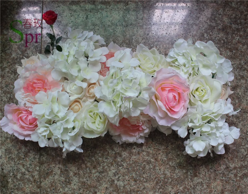 SPR  10pcs/lot Mix color wedding small road lead flower wall stage backdrop decorative wholesale artificial flower