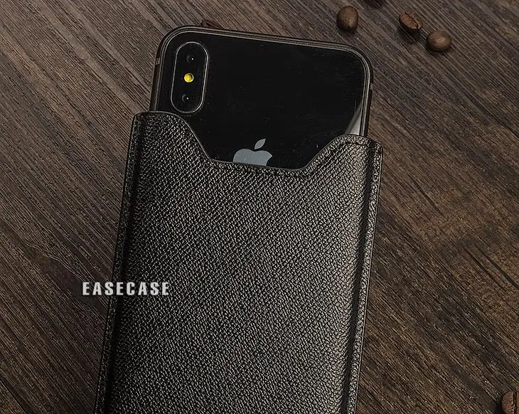 A2 Custom-Made Genuine Leather Sleeve Holder Case for Apple iPhone X XS