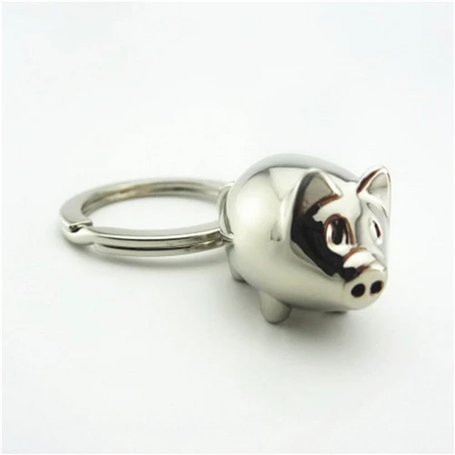 3D Keyring Charm Decoration Keyfob Gifts Wholesale 1Pcs Lovely Cute Gift Mini Pig Key Chain Car Key Ring Women Present