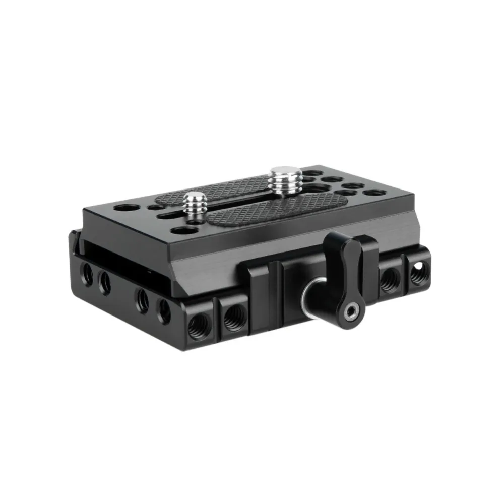 NICEYRIG płyta szybkiego montażu do statywu do aparatu Manfrotto płyta bazowa Manfrotto Rail DSLR 1/4 "3/8" śruba klatka do aparatu Rig