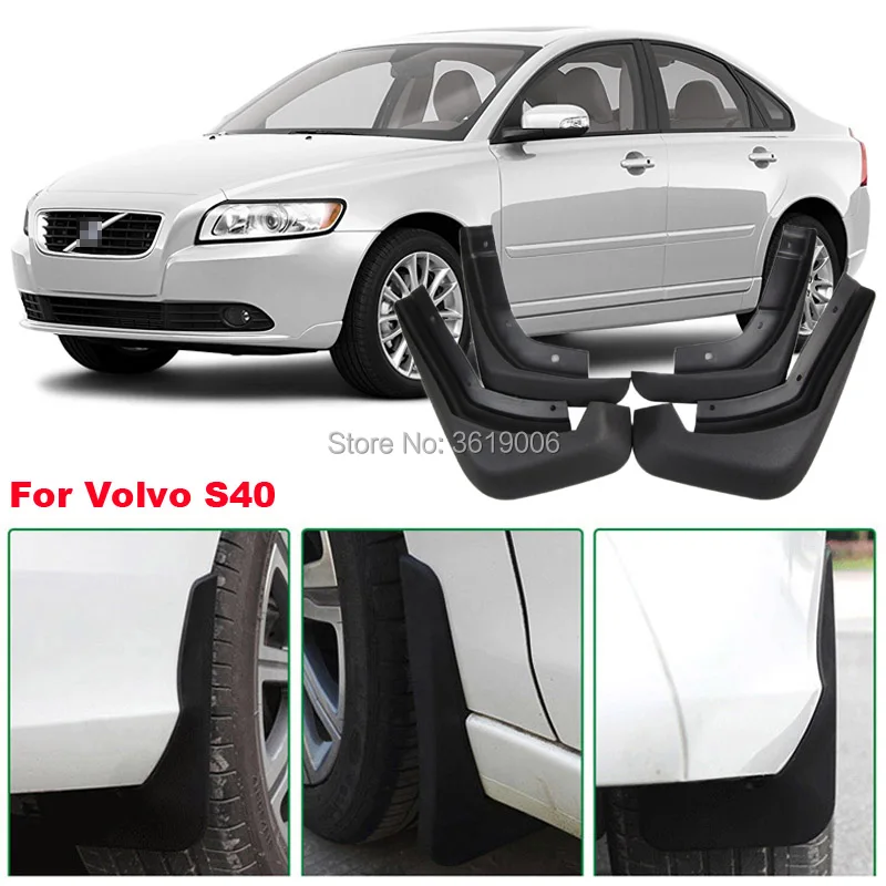 smRKE For Volvo S40 2009-2017 Car Mud Flaps Splash Guards Fender Mudguard Splasher Mudapron Dirtboard Front Rear Full Set