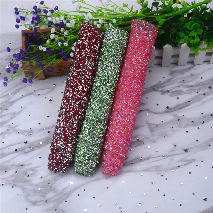 24*40 Cm Hotfix Bling Resin Rhinestone Sheet Trim Crystal Bead Applique Mesh Ribbon Banding Diy Car Decoration Cosmetic Stickers