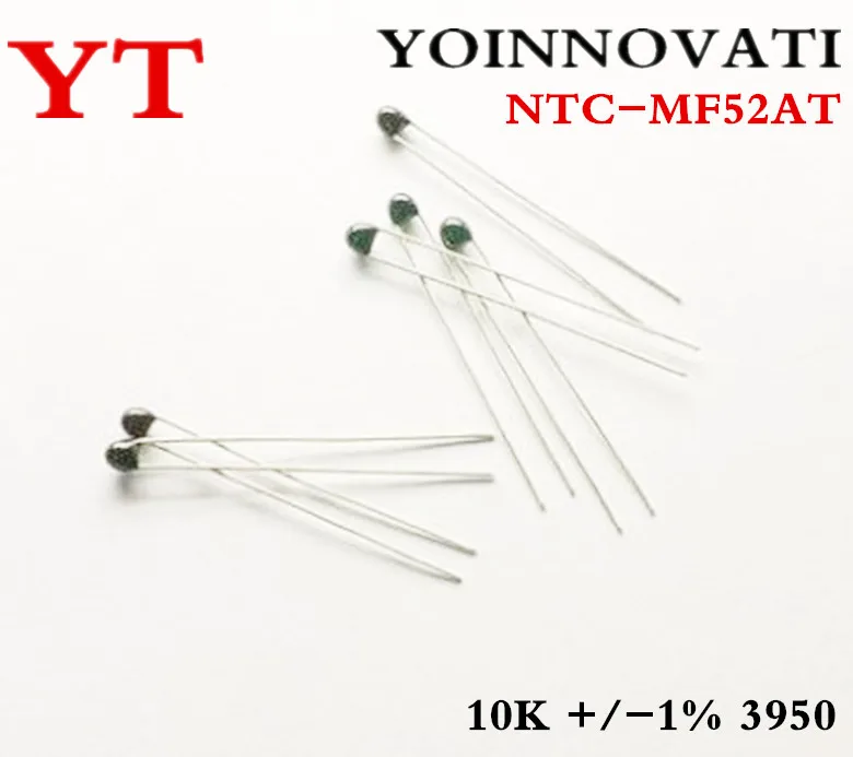  100pcs 10k OHM NTC Thermistor Resistor NTC-MF52AT 10K +/-5% 3950 +/-%