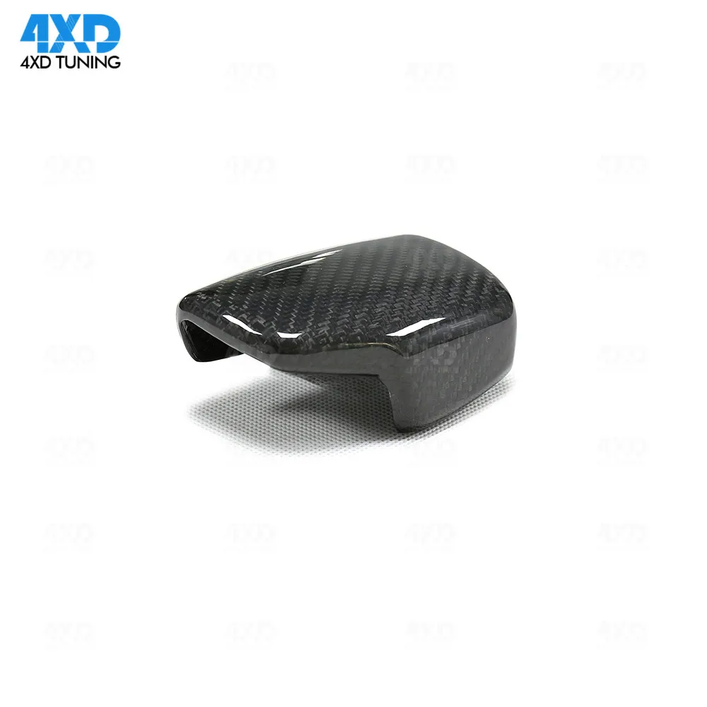 A4 B9 Carbon Fiber Gear Shift Knob For Audi Q7 2016 2017 2018 2019 A5 2017 S4 S5 2018 Shift Handle Cover car sticker