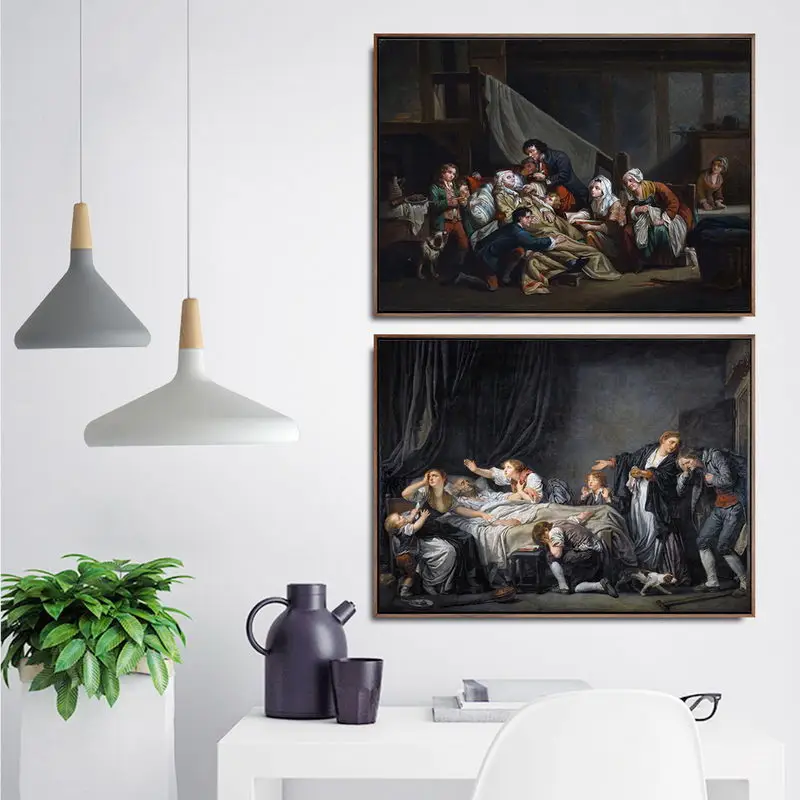 Home Decoration Art Wall Pictures Fro Living Room Poster Print Canvas Paintings French Jean-Baptiste Greuze 1