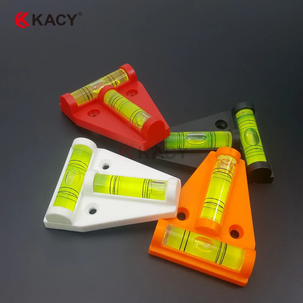 KACY  5pcs/lot triangle  2-way level and pre-drilled holes for fixing Mini Leveler Spirit Level,Camp mini spirit level