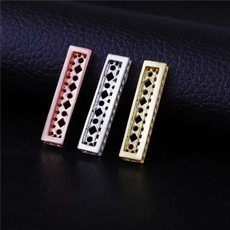 Juya Handmade 3 5 Holes Copper Decoration Separator Spacer Bars Accessories For Luxury Natural Stone Pearl Beads Jewelry Making