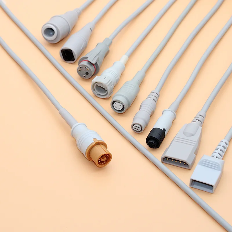 

Compatible 12pin Fukuda Argon/Medex/HP/Edward/BD/Abbott/PVB/Utah IBP sensor trunk cable for disposable pressure transducer.