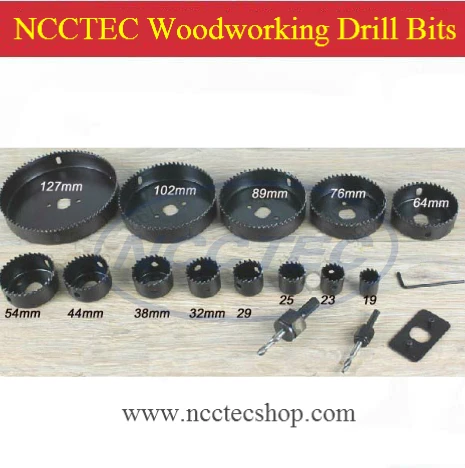 

1 package of 13pcs woodworking drill bits | drilling holes for the board of wooden, Gypsum, plastic or PVC | enjoy fun of DIY