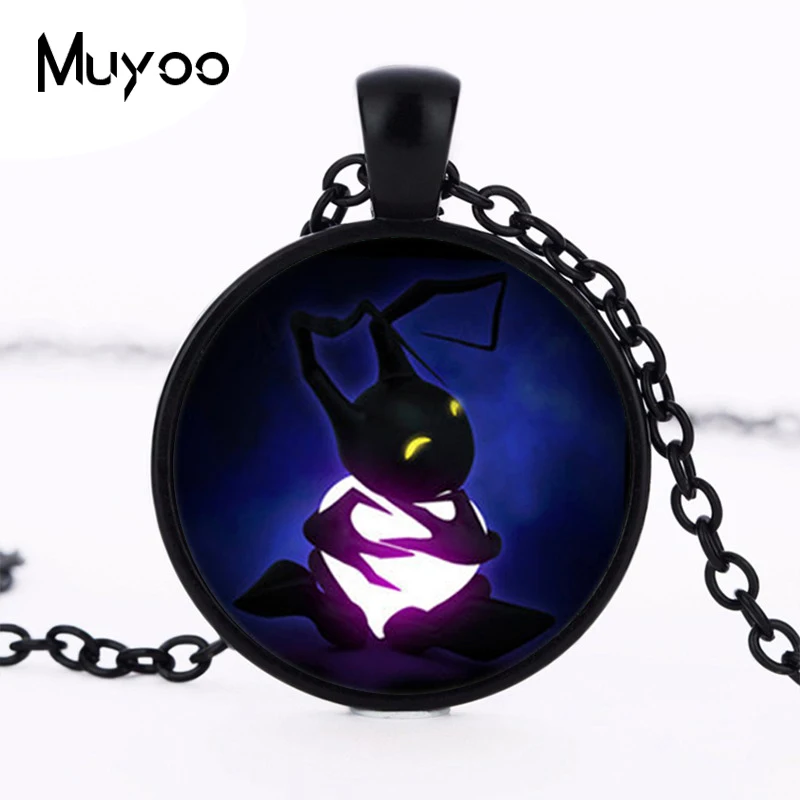 2017 new hot Vintage Style Kingdom Hearts Necklace Round Heartless Shadow Collares HZ1