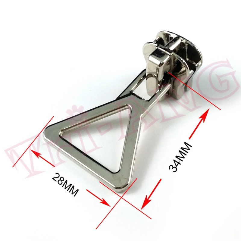 Modern Silver Color 8# Triangle Zipper Sliders  for Resin Zippers Only,20pcs/lot