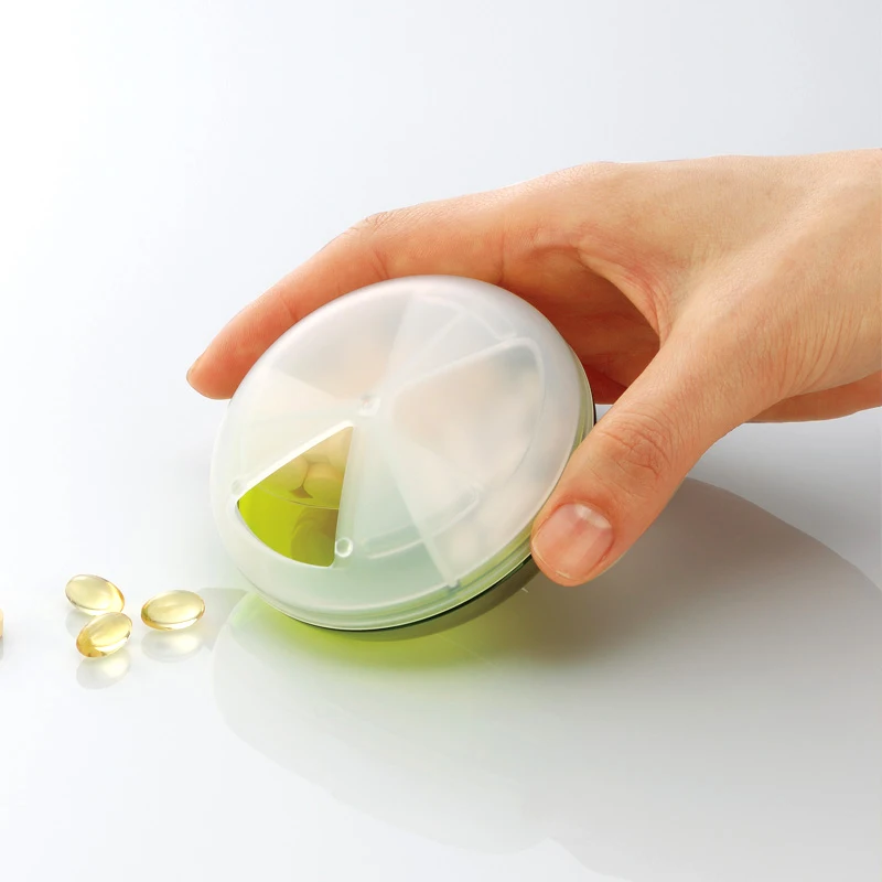 Hot Sale Portable Transparent Pills Box Medicine Storage Case Food Grade Material Pill Case