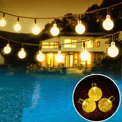 Cordão de luz de led 3m 6m com globo, para festas, natal, casamento, decoração, pilha aa, operado