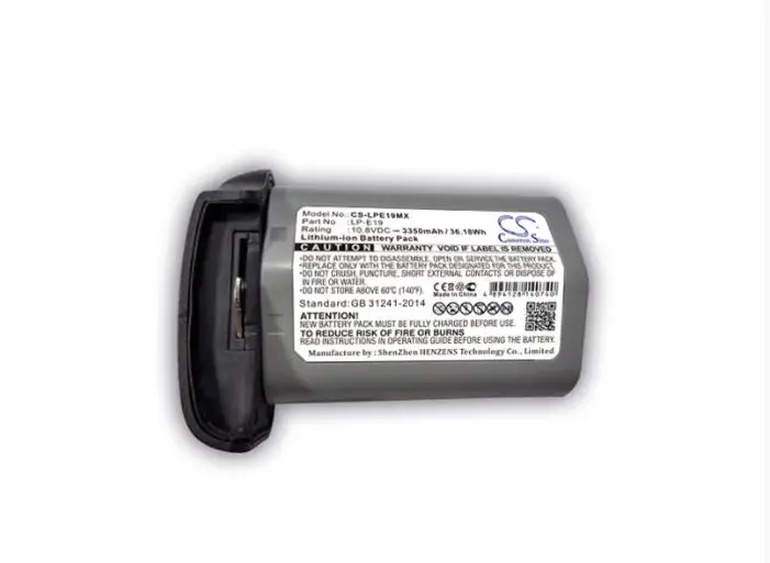 Cameron Sino 3350mAh battery for   CANON 1D Mark 3/4/IV 1D  X 1DS Mark 3 1DX EOS-1D X  II LP-E19