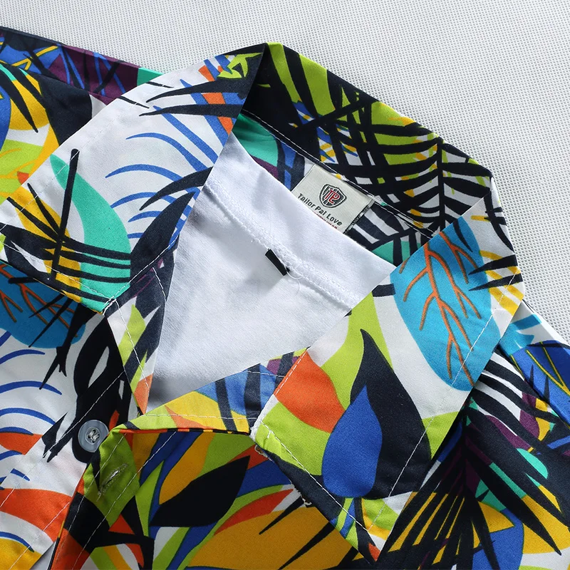 Mens Hawaiian Shirt Male Casual camisa masculina Printed Beach Shirts Short Sleeve New Fashion Brand Asian SizeM-5XL