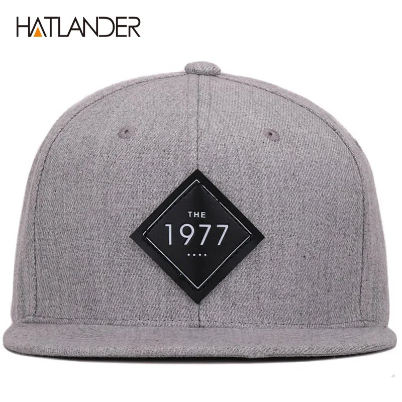 [HATLANDER]Vintage 1977 cool flat bill baseball cap women mens gorras planas snapbacks trucker hat outdoor hip-hop snapback caps