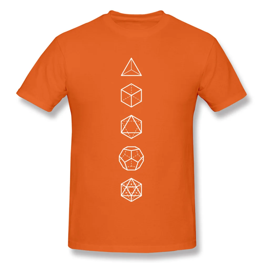 Platonic Solids Sacred Geometric T-Shirt Shapes Math Proportion Men Tops T Shirt 100% Cotton Custom New Tops & Tees