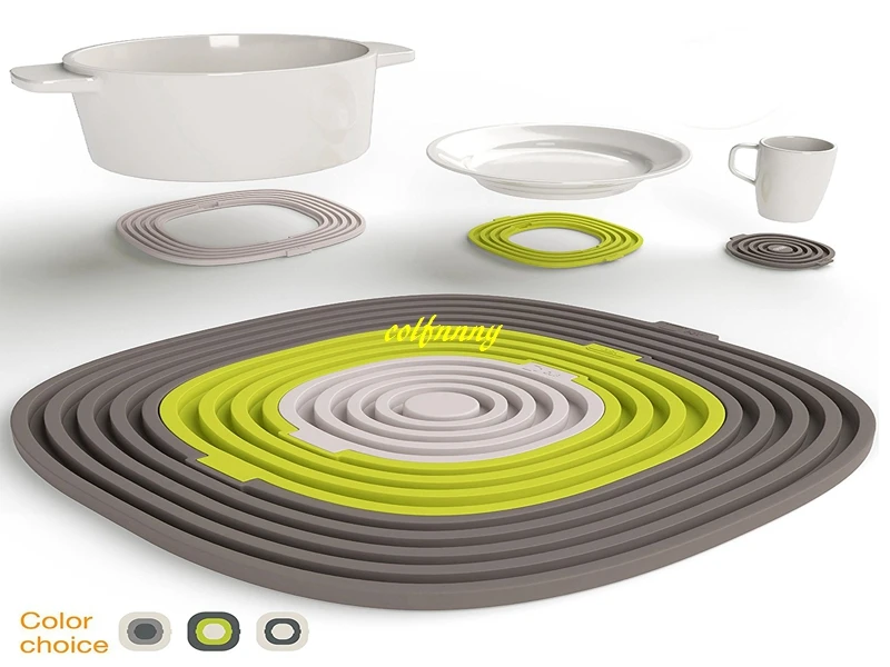 

20sets/lot 3Pcs/Set Silicone Cool Tool Surface Protectors Mat Insulated Pot Holder Cup mat Pad Placemats Kitchen Gadgets
