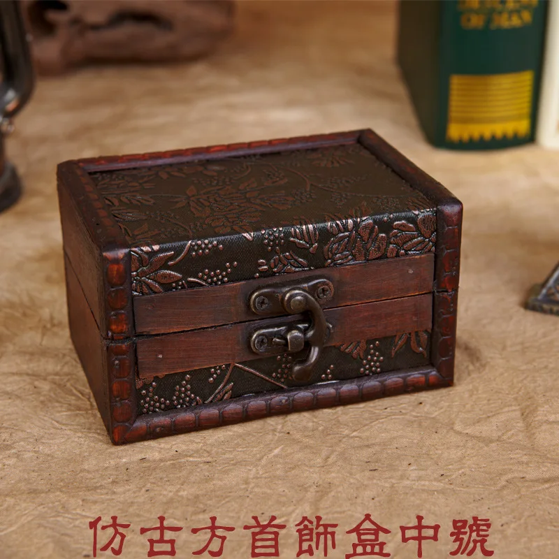 

Hot zakka antique wooden jewelry storage box candy box wholesale cartridge box Specials Creative