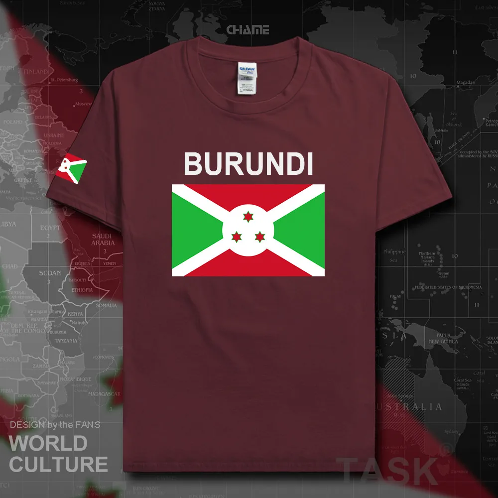 Burundi Burundian mens t shirts 2018 jerseys nation team tshirt 100% cotton t-shirt clothes tees country casual summer BDI 02