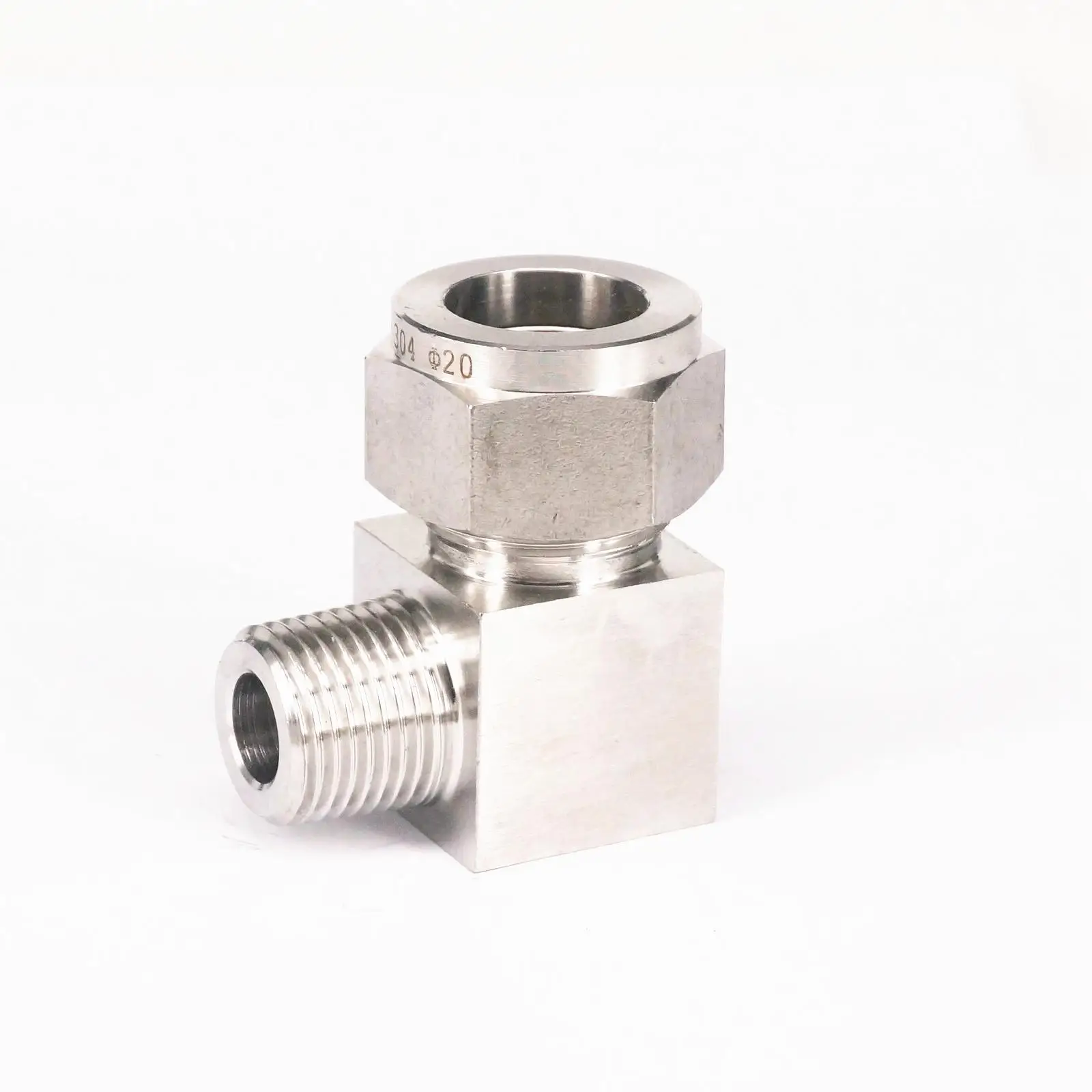 

Fit Tube O/D 20mm -1/2" BSPT Elbow 304 Stainless Steel Ferrule Pneumatic Air Compression Fitting