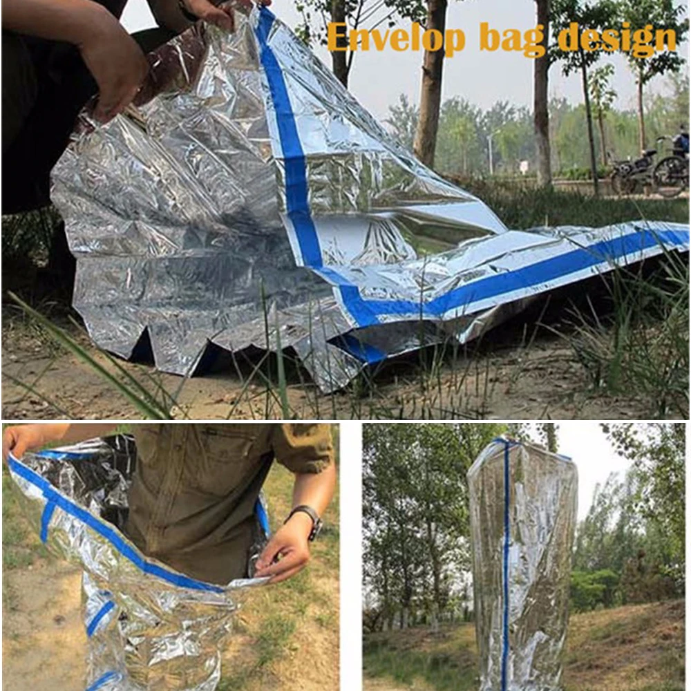 Portable Emergency Survival Sleeping Bags Rescue Thermal Blanket Outdoor Envelope Sleeping Bag for Camping Hiking