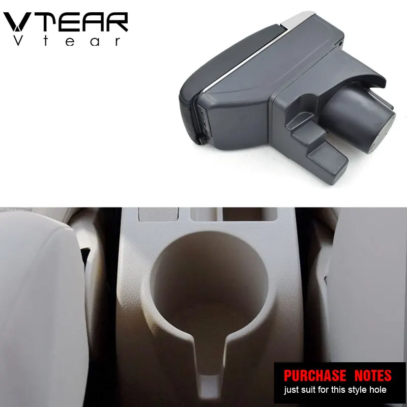 Vtear For VW jetta mk5 Golf mk5 6 armrest box usb interface arm rest leather storage box accessories interior center console ABS