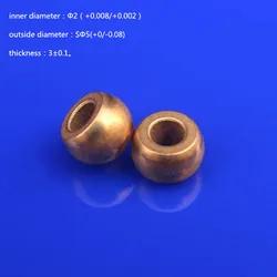 10pcs/lot ball small bearing Copper brass bushing guide sleeve Precision Oil bearing gear