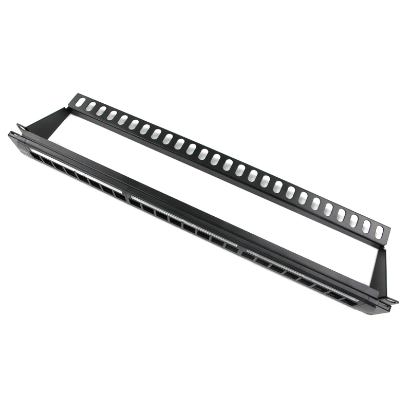 BELNET 24 Port RJ45 UTP Patch Panel Kosong 1U 19 ''Inch semua logam Rack Mount Jaringan cat5e cat6 cat7 Ethernet cablekeystone jack