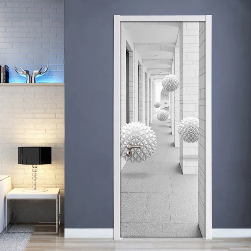 

Creative 3D Stereoscopic Space Modern Door Decoration Sticker Bedroom Living Room Door Renovation DIY Self-adhesive Door Sticker